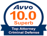 AVVO 10.0 superb badge Top attorney for criminal defense | Law Offices of Robert Tsigler | NYC Federal Defense Lawyer